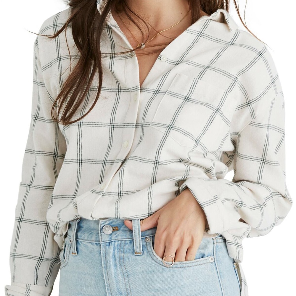 Madewell boyfriend style flannel shirt